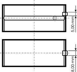 Подшипник скольжения HL STD (MIDR06.20.45/23.56) замок 5,0/8,0мм KOLBENSCHMIDT 77791600