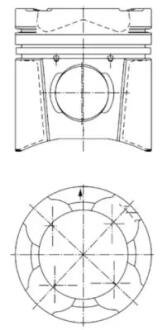 Поршень (D2876 LF06) KOLBENSCHMIDT 94846600