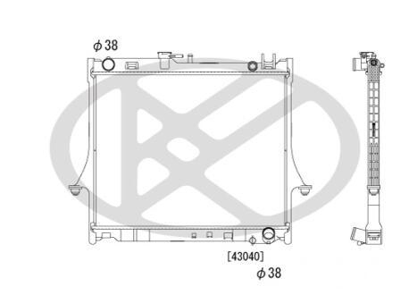 Радіатор, система охолодження двигуна KOYORAD PL052084