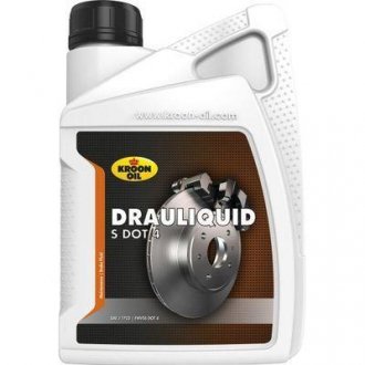 Тормозная жидкость DRAULIQUID-S DOT 4 BRAKEFLUID 1л KROON OIL 04206 (фото 1)