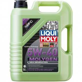 Олія моторна Molygen New Generation 5W-40 (5 л) LIQUI MOLY 9055 (фото 1)