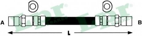 Шланг гальмівний гідравлічний LPR 6T47452 (фото 1)