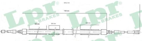 Тросик стояночного тормоза LPR C0039B (фото 1)