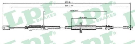 Тросик стояночного тормоза LPR C0173B