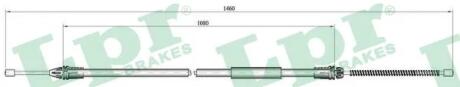 Трос ручного тормоза LPR C0709B