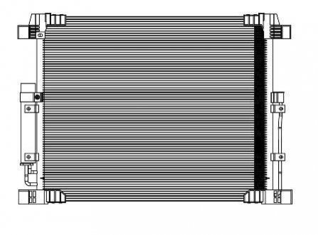 Радіатор кондиціонера з ресивером Infiniti FX35/QX70 (08-) LUZAR LRAC 14F0A (фото 1)