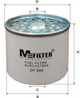 Фільтр паливний Jumper/Boxer 1.9/2.4 D/TD 94>02 M-FILTER DF699 (фото 1)