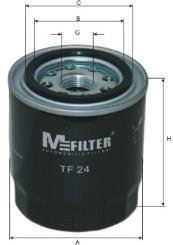 Фильтр масляный двигателя OPEL, KIA, MITSUBISHI M-FILTER TF24 (фото 1)