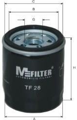 Фильтр масляный двигателя TOYOTA COROLLA, RAV4, AVENSIS 00- M-FILTER TF28 (фото 1)
