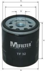 Фільтр масляний Combo (бензин) >01/Aveo/Lanos/Lacetti/OPEL M-FILTER TF32
