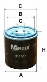 Фильтр масляный двигателя DAEWOO MATIZ 03- M-FILTER TF6507 (фото 1)