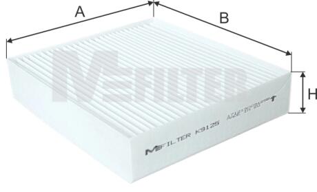 Фільтр салону Smart ForFour/Mitsubishi Colt 1.1-1.5 04-12 M-FILTER K9125