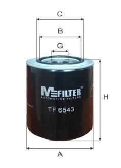 Фільтр масляний Colt/Galant/Lancer IV/Pajero 1.8/2.0/2.5TD 86- M-FILTER TF 6543
