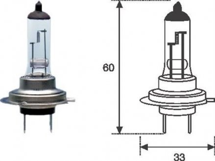 Лампа розжарювання H7 12V 55W PX26d STANDART (вир-во) MAGNETI MARELLI 002557100000