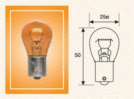 Лампа накаливания (кор.код. PY21W 24) MAGNETI MARELLI 008508100000