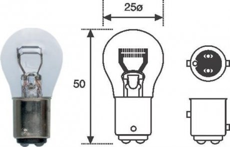 Електрична лампа розжарення MAGNETI MARELLI 008528100000 (фото 1)
