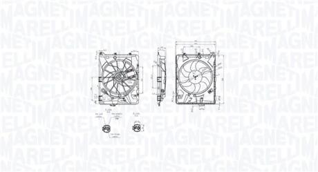 BMW Вентилятор радіатора 1 (E81), 1 (E87), 3 (E90), 3 Купе (E92) MAGNETI MARELLI 069422849010