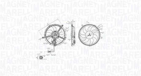 MINI Вентилятор радіатор (з дифузором) MINI (R56), MINI Roadster (R59) MAGNETI MARELLI 069422850010