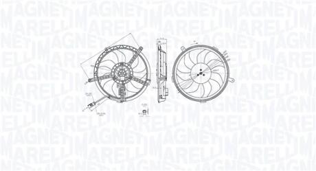 MINI Вентилятор радіатор (з дифузором) MINI (R56), MINI Roadster (R59) MAGNETI MARELLI 069422851010