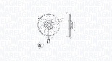 OPEL Вентилятор радіатора (без дифузора) ASTRA G CLASSIC 04- MAGNETI MARELLI 069422861010