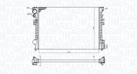 CITROEN Радиатор охлаждения Evasion,Jumpy,Fiat Scudo,Peugeot 806,Expert 1.9TD/2.0HDI MAGNETI MARELLI 350213102700