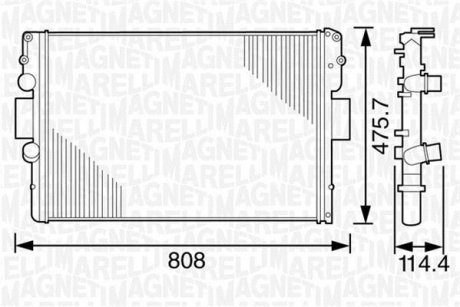 Радиатор основной IVECO DAILY E4 06-11, IVECO DAILY E5 11-14 MAGNETI MARELLI 350213120900 (фото 1)
