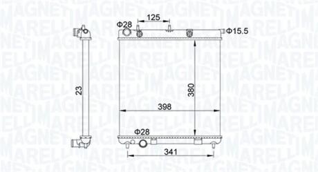Радіатор CITROEN C3 1.4, 1.6, 1.4HDI MAGNETI MARELLI 350213153700