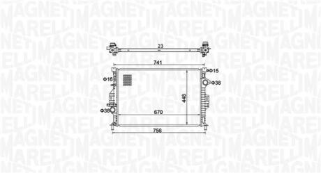 Радиатор системы охлаждения MAGNETI MARELLI 350213157700