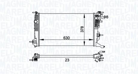 Радиатор системы охлаждения MAGNETI MARELLI 350213158300