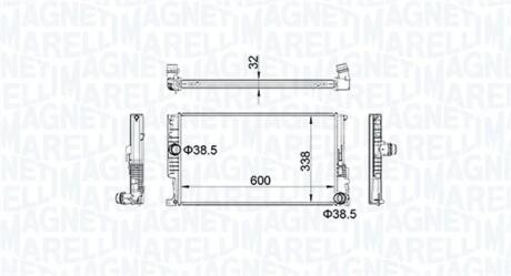 BMW Радіатор охолодження двиг. 1 (F20), 1 (F21), 3 (F30, F80) MAGNETI MARELLI 350213159600