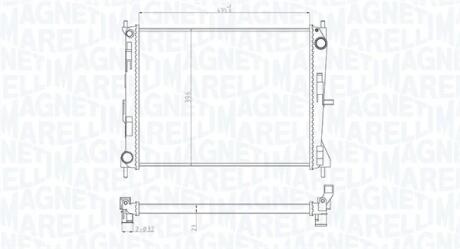 RENAULT Радиатор охлаждения Clio III,Nissan Micra III 1.5dCi 03- MAGNETI MARELLI 350213165300