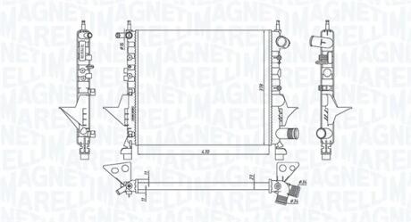 RENAULT радіатор водяного охолодження TWINGO 1.2 96- MAGNETI MARELLI 350213171800