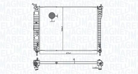 OPEL Радіатор системи охолодження двигуна ANTARA A 2.4 06-, CHEVROLET, VAUXHALL MAGNETI MARELLI 350213179800