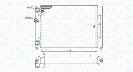 VW радіатор Golf III 1,4 91- MAGNETI MARELLI 350213187700