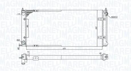 VW радіатор вод. охолодження GOLF GTD 1.6 85- MAGNETI MARELLI 350213188300