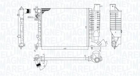 CITROEN Радиатор охлаждения Xsara,ZX 1.4/1.6 MAGNETI MARELLI 350213188500