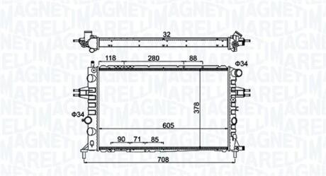 Радіатор OPEL ASTRA G -05 MAGNETI MARELLI 350213192300