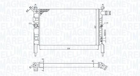 CITROEN Радіатор охолодження BERLINGO (1997) 1.6 MAGNETI MARELLI 350213193800