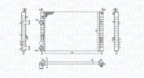 FIAT Радіатор охолодження ALBEA (178_, 172_) 1.4 07-09 MAGNETI MARELLI 350213196300