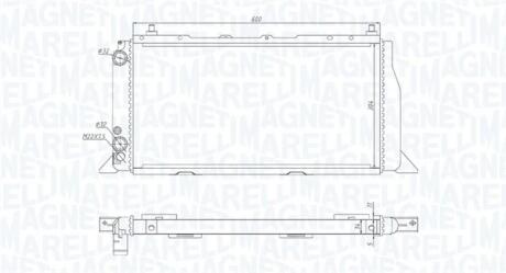 Радиатор AUDI 80 D/TD [] MAGNETI MARELLI 350213406000