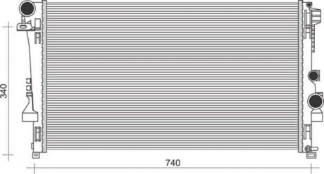 Радиатор MERCEDES VIANO 3.0-3.2-2.0/2.2 [] MAGNETI MARELLI 350213955000 (фото 1)