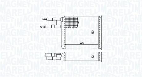 CITROEN радіатор опалення Jumper,Fiat Ducato,Peugeot Boxer 94- MAGNETI MARELLI 350218401000