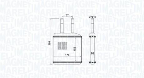 Радиатор печки MAGNETI MARELLI 350218420000