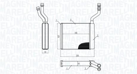 FORD радіатор опалення C-Max,Focus,Kuga I,Mazda 3/5,Volvo MAGNETI MARELLI 350218425000