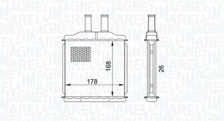 Радиатор печки MAGNETI MARELLI 350218432000