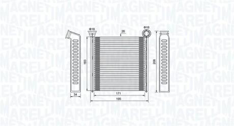 Радиатор печки MAGNETI MARELLI 350218448000