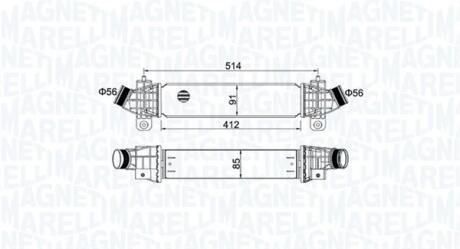 FORD Інтеркулер Mondeo III 2.0/2.2TDCi 00- MAGNETI MARELLI 351319204970