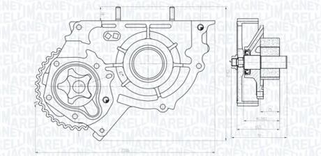 OPEL помпа мастила з шертернею Astra H/G 1.7DI/DTI/CDTI MAGNETI MARELLI 351516000004