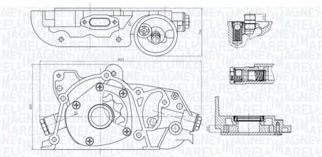Помпа мастила OPEL ASTRA F,G 1.8, 2.0 MAGNETI MARELLI 351516000028