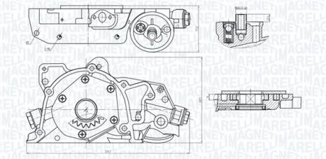 OPEL помпа мастила Astra F,Kadett E,Omega A B,Vectra A MAGNETI MARELLI 351516000045